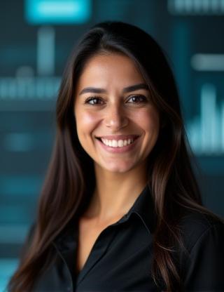 Portrait of Fatima Zahra, Data Analyst at Gulf Skies Meteorology.